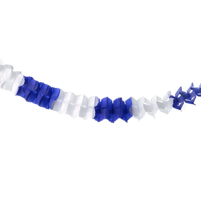 55628 bw blue and white oktoberfest tissue garland 1