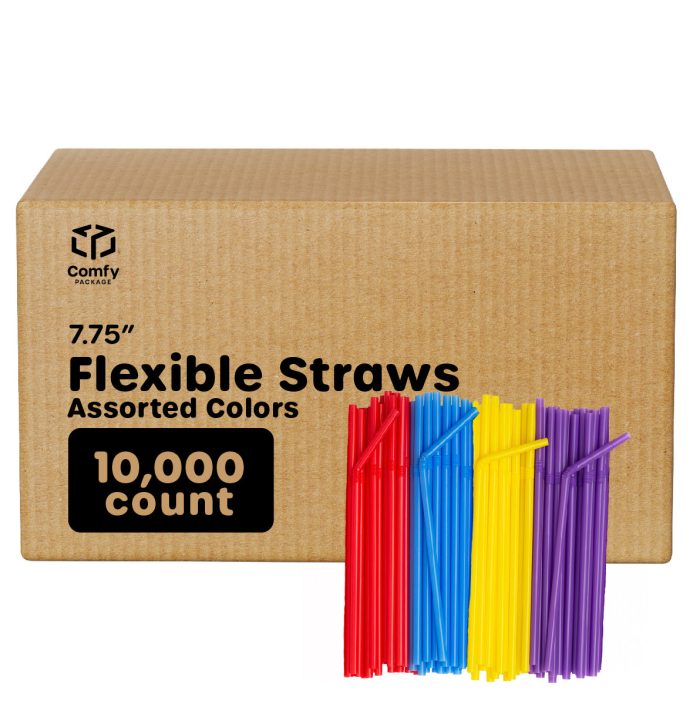 AssortedFlexibleStraws 10 000