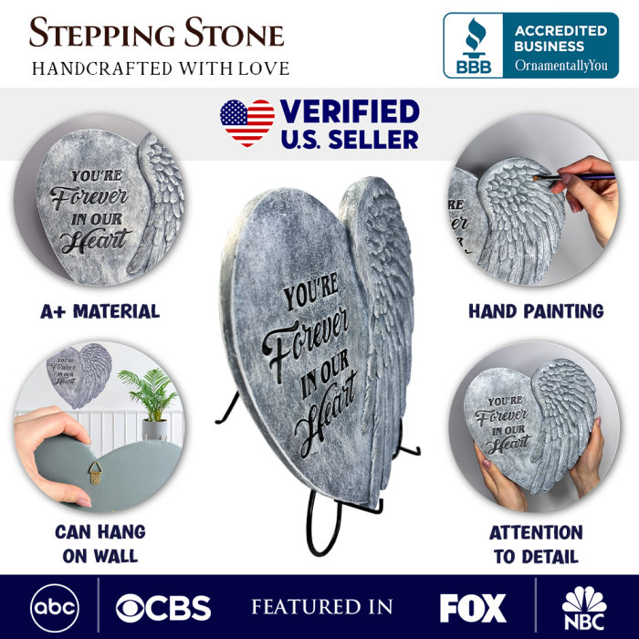 AttributeImage 01You reForeverinOurHeartsAngelWingSteppingStone 9.5GardenDecorativeMemorialResinFigurine dd154cff b170 4279 85c0 1cf14284dfa5