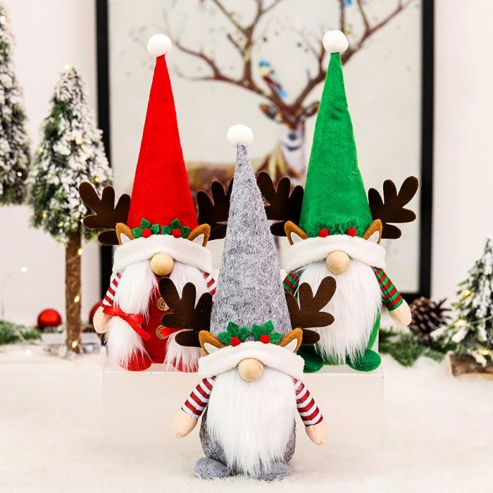 FORPRODUCTFestiveFivesomeMerryGnomeCrewSetof5 PlushHolidayChristmasHomeDecor8