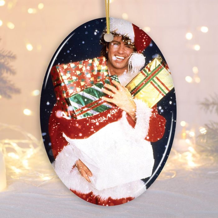 FORPRODUCTGeorgeMichaelChristmasOrnamentMockupGroup 08 1 blurred background with glowing garland light with things fir branches collage theme new year christmas