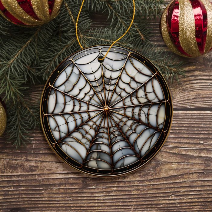 FORPRODUCTGoldenArachnidHauntIntricateSpiderWeb3D
