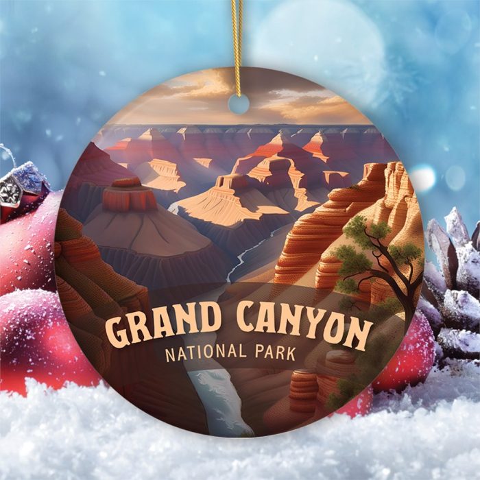 FORPRODUCTGrandCanyonNationalParkRetroOrnament Mockup 06