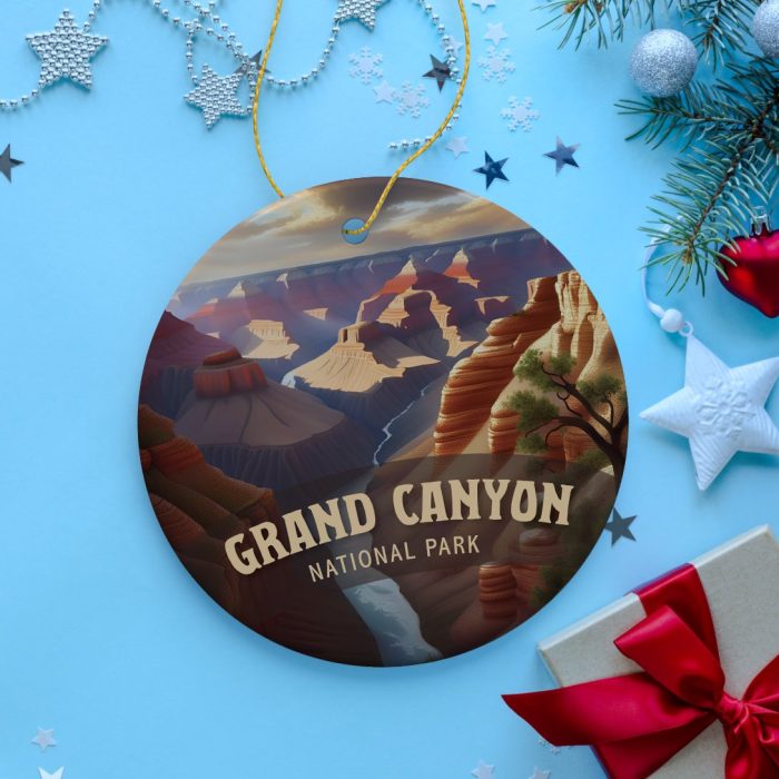 FORPRODUCTGrandCanyonNationalParkRetroOrnament Mockup 09