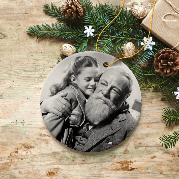 FORPRODUCTVintageMiracleon34thStreetChristmasOrnament ClassicHolidayMovieGift3DRealisticWhiteOrnamentMockup 04