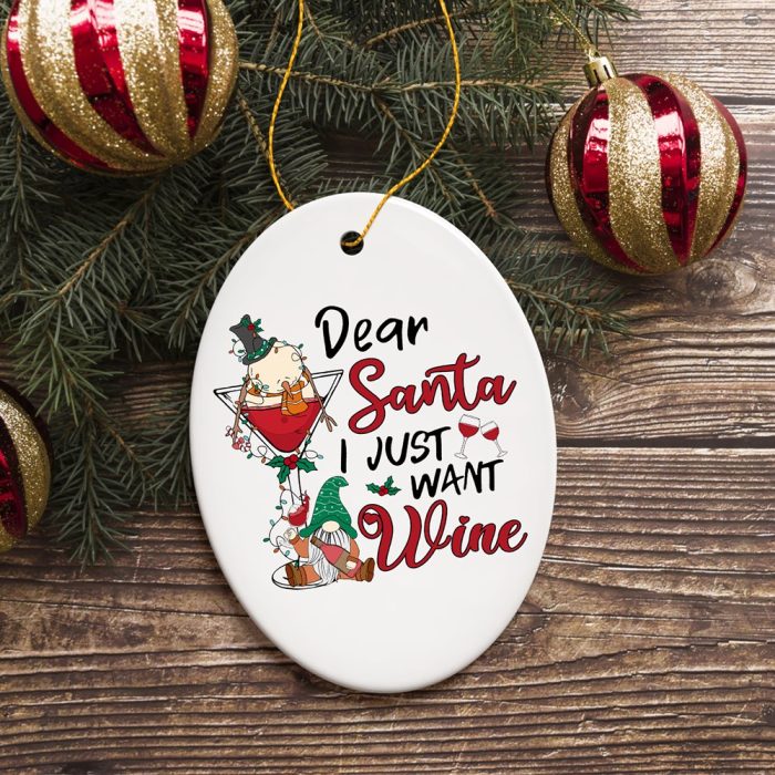 FORPRODUCTWhimsicalDearSantaIjustwantWineChristmasOrnament3DRealisticWhiteOrnamentMockup 02
