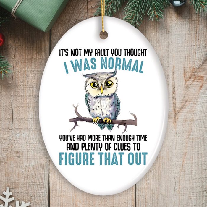 FORPRODUCTYouThoughtIwasNormalQuirkyOwl CuteandFunnyChristmasGift