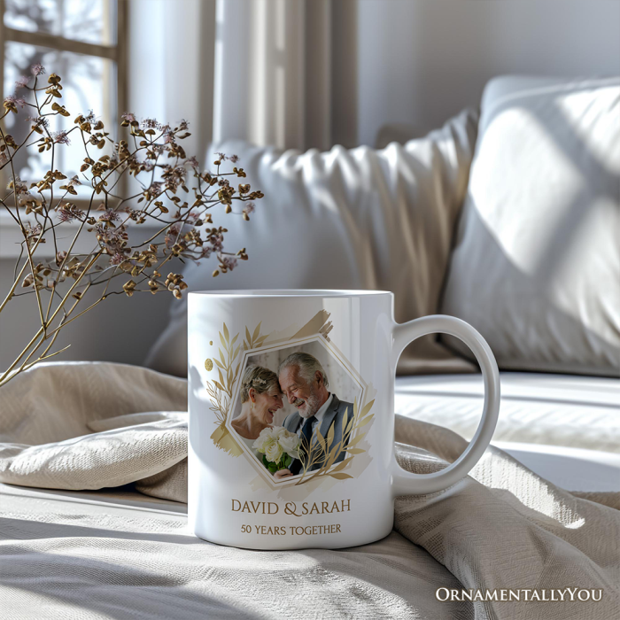For Product 02 Wedding Photo Upload Personalized Mug Anniversary Keepsake Custom Gift 3D Realistic Mockups Mug 13