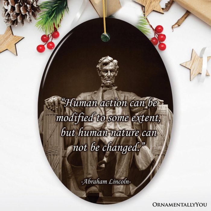 ForProduct 01AbrahamLincoln sWisdomonHumanityCeramicOrnament ProfoundQuoteKeepsakeMockupGroup 09