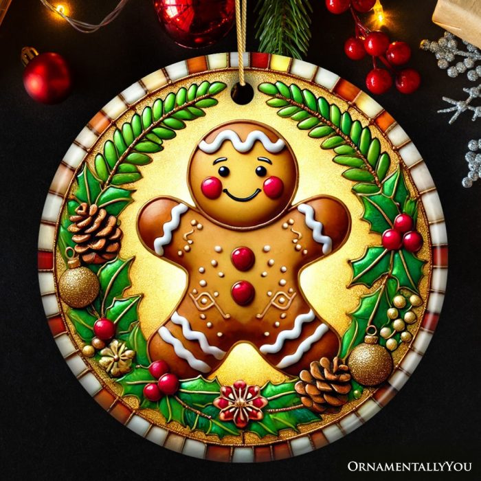 ForProduct 01GoldenGingerbreadManDelightOrnament RadiantHolidayGuardianforFestiveDecorMockupGroup 08