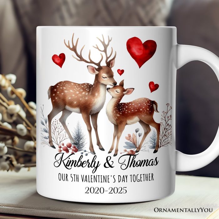 ForProduct 01ValentineDeerAnniversaryPersonalizedMugforCouple TogetherKeepsakeRomanticGiftMugMockup 04