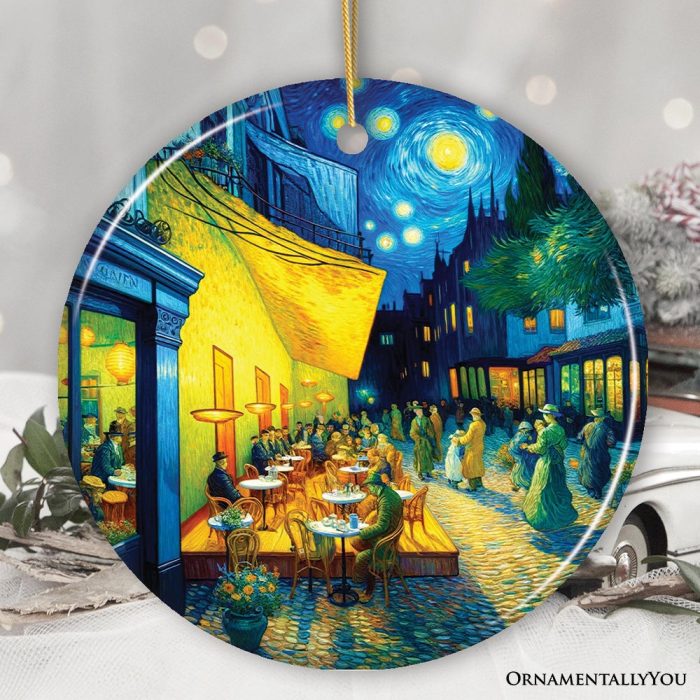 ForProduct 01VincentVanGoghCafeTerraceatNightCeramicOrnament FamousPaintingChristmasDecorationSouvenirMockupGroup 02