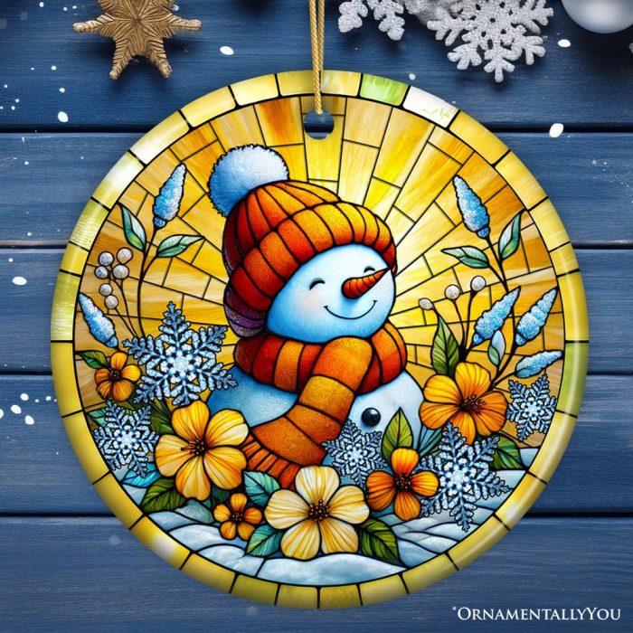 ForProduct 01WarmWinterGlowSnowmanOrnament VibrantHolidayCharmforFestiveDecorMockupGroup 08