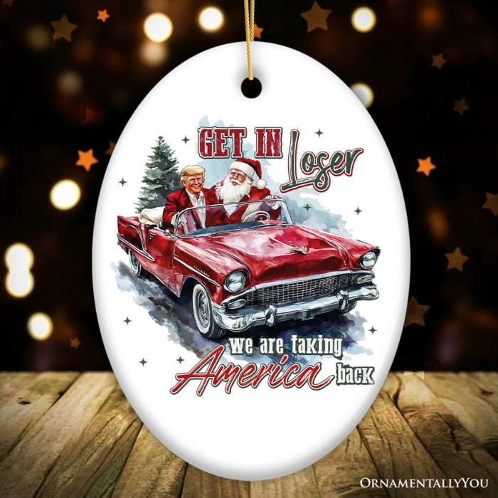 ForProduct 01WeAreTakingAmericaBackDonaldTrumpOrnament WhimsicalPresidentialChristmasDecorMockupGroup 08
