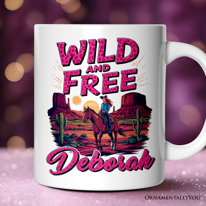 ForProduct 01WildAndFreeWesternPersonalizedMug WomanGiftWithCustomNameMugMockup 04