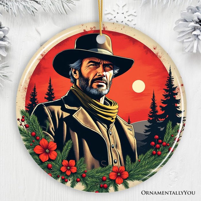 ForProduct 01WildWestGrittyHolidayChristmasOrnament VintageWesternLegendClintEastwoodGiftMockupGroup 05 01