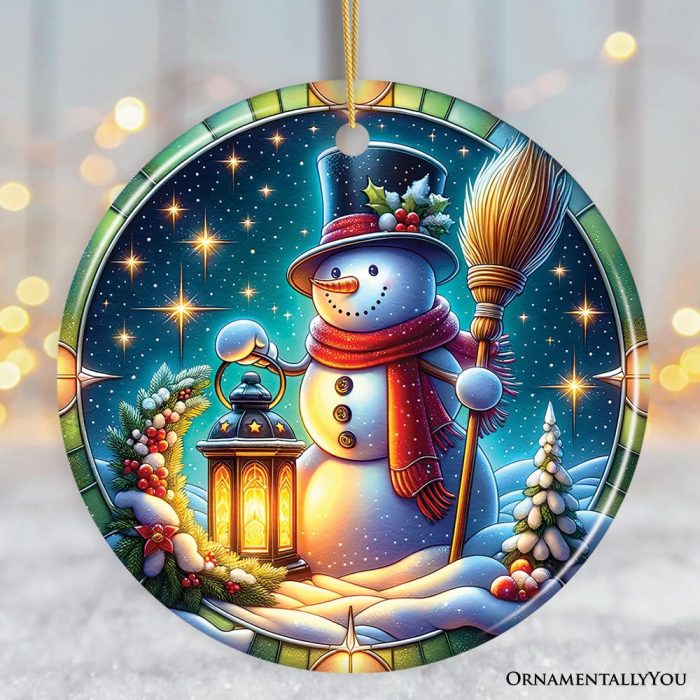 ForProduct 01WinterWandererSnowmanOrnament HolidayGiftandChristmasDecorMockupGroup 08