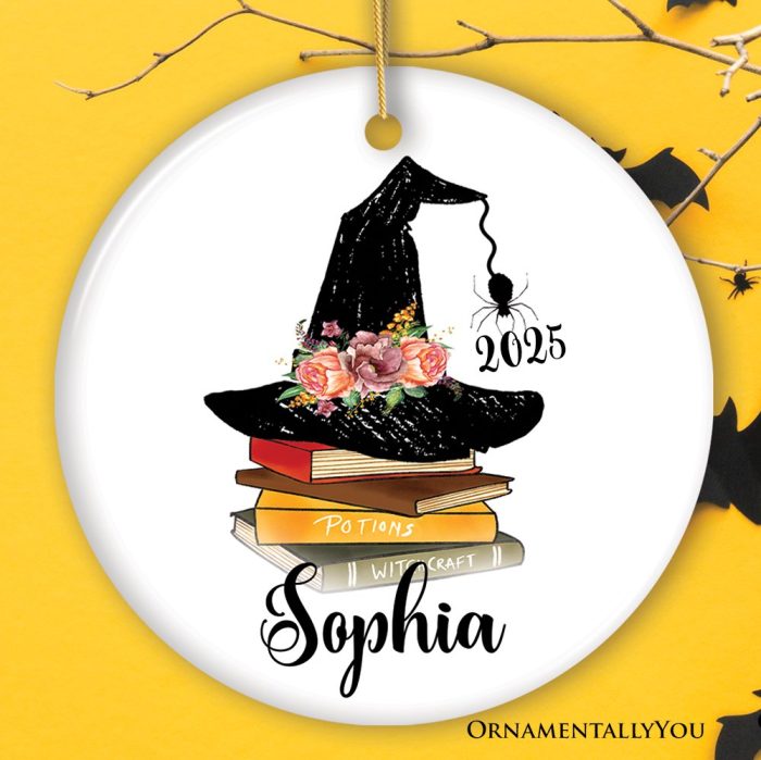 ForProduct 01WitchHatandBooksThemeCustomizedGirlsOrnamentMockupGroup 03 01