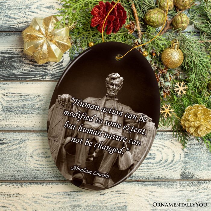 ForProduct 02AbrahamLincoln sWisdomonHumanityCeramicOrnament ProfoundQuoteKeepsake3DRealisticMockup 07