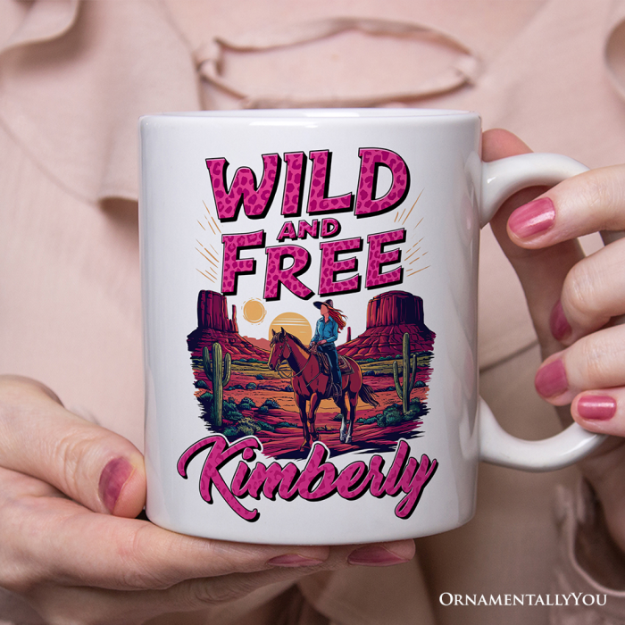 ForProduct 02WildAndFreeWesternPersonalizedMug WomanGiftWithCustomName3DRealisticMockupsMug 56