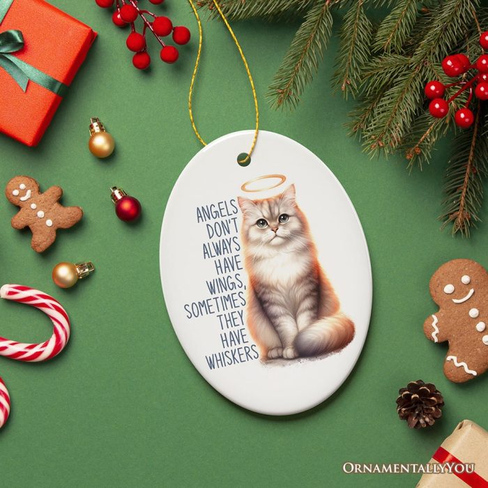 ForProduct 02WinglessAngelswithWhiskersQuoteOrnament PetCatChristmasMemorialGift3DRealisticMockup 14
