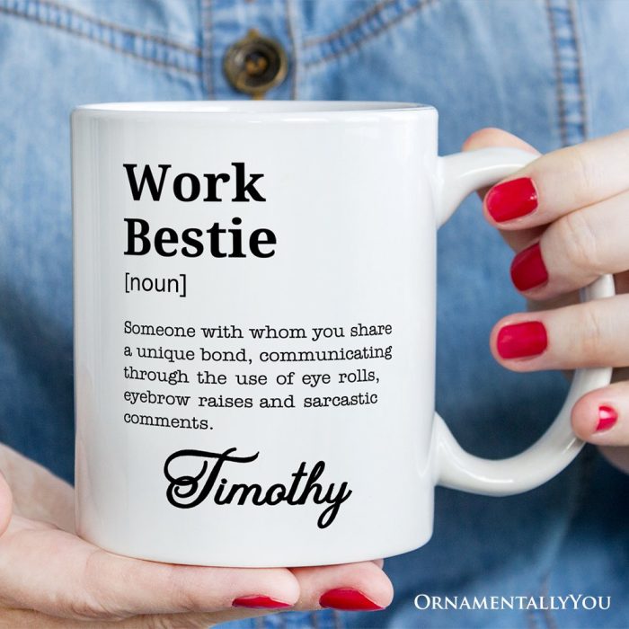 ForProduct 02WorkBestieDefinitionPersonalizedMug FunnyCoworkerGiftwithCustomName3DRealisticMockupsMug 02
