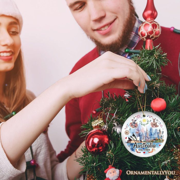 ForProduct 03AustraliaArtisticWatercolorPaintingOrnament ChristmasHolidayGift3DHumanMockup 09