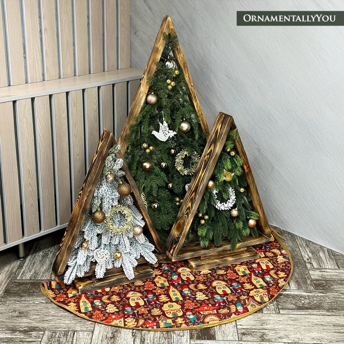 ForProduct 03GnomeFolkPatternVintageChristmasTreeSkirt
