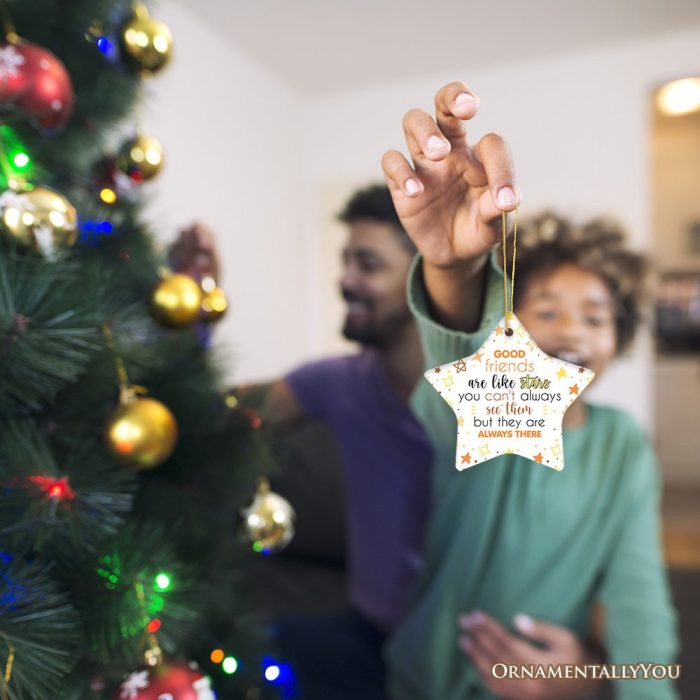 ForProduct 03GoodFriendsareLikeStarsChristmasOrnament FriendshipGiftandAppreciation3DHumanMockup 03