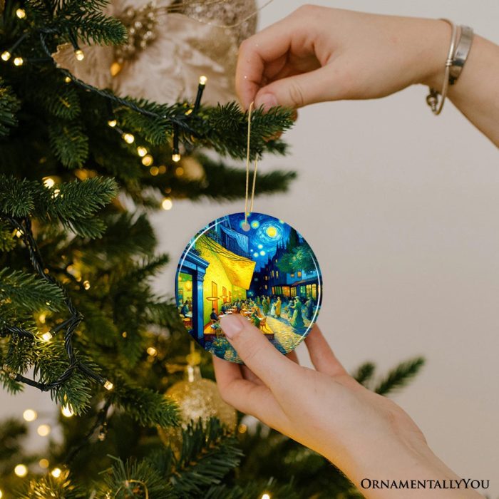 ForProduct 03VincentVanGoghCafeTerraceatNightCeramicOrnament FamousPaintingChristmasDecorationSouvenir3DHumanMockup42