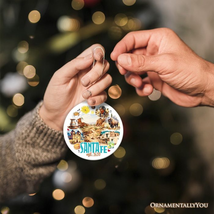 ForProduct 03VintageSantaFeCeramicChristmasOrnament NewMexicoSouvenir3DHumanMockup 01