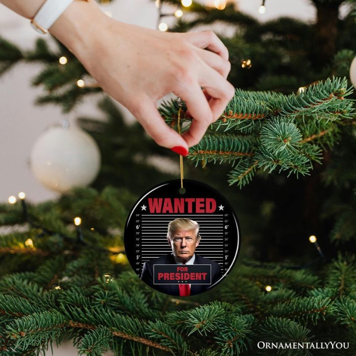 ForProduct 03WantedForPresidentDonaldTrumpOrnament UniqueGiftForRepublicanSupporter3DHumanMockup39