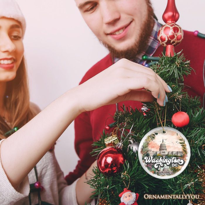 ForProduct 03WashingtonDCVintageCapitolBuildingOrnament UnitedStatesCapitalGiftSouvenir3DHumanMockup 09