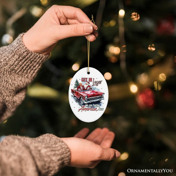 ForProduct 03WeAreTakingAmericaBackDonaldTrumpOrnament WhimsicalPresidentialChristmasDecor3DHumanMockup12