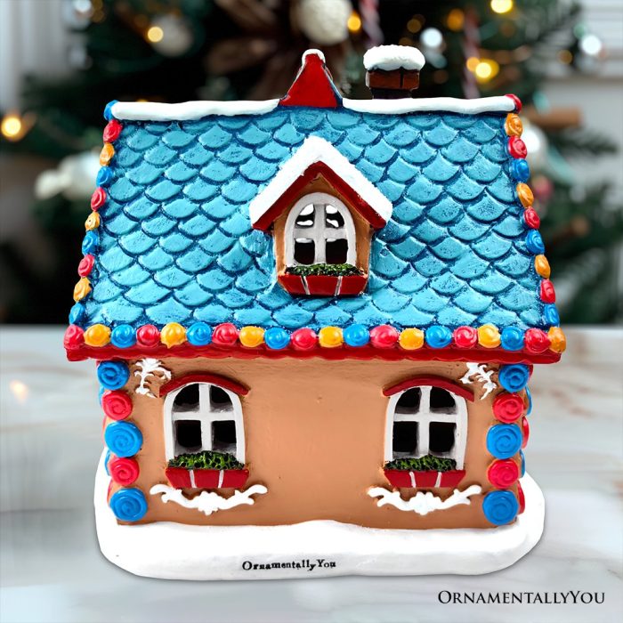 ForProduct 03WhimsicallySweetGingerbreadHomeLightedChristmasDecoration 7LEDTableFigurineHolidayDecor