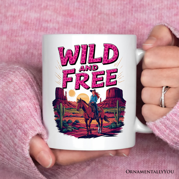 ForProduct 03WildAndFreeWesternPersonalizedMug WomanGiftWithCustomName3DRealisticMockupsMug 33