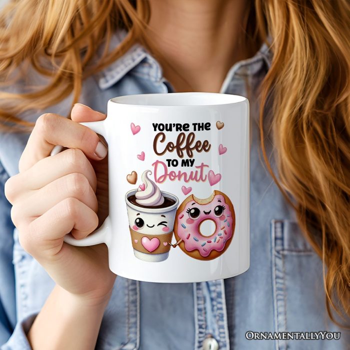 ForProduct 03You retheDonuttoMyCoffeePersonalizedMugforCouple CuteRomanticCoffeeandDonutsLoverGiftWithCustomNames3DRealisticMockupsMug 34