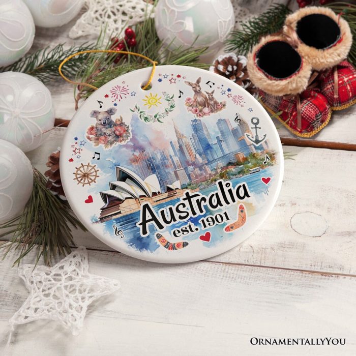 ForProduct 04AustraliaArtisticWatercolorPaintingOrnament ChristmasHolidayGift3DRealisticMockup 11