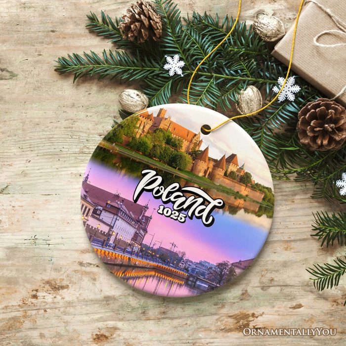 ForProduct 04VibrantPolandCulturalHeritageOrnament EasternEuropeanLandmarksChristmasGiftandWarsawSouvenir3DRealisticMockup 04 02