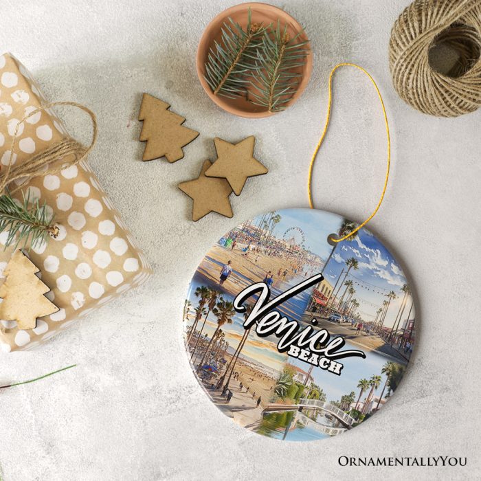 ForProduct 04VibrantVeniceBeachOrnament CalifornianCoastalUrbanChristmasGiftandKeepsake3DRealisticMockup 15 02