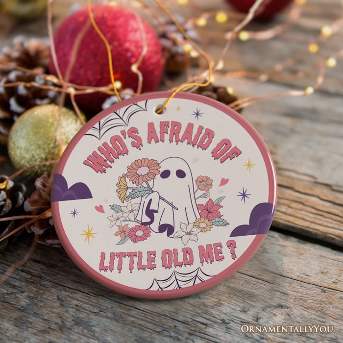 ForProduct 04Who sAfraidofLittleOldMeQuoteOrnament CuteTrendyChristmasGift3DRealisticMockup 03