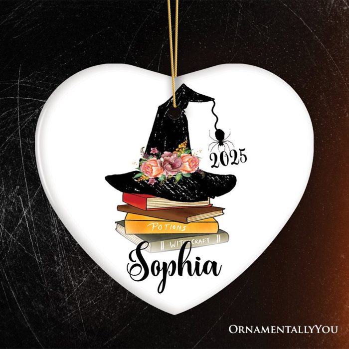 ForProduct 04WitchHatandBooksThemeCustomizedGirlsOrnamentMockupGroup 03 04