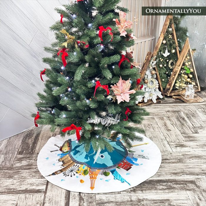 ForProduct 04WorldLandmarkChristmasTreeSkirt