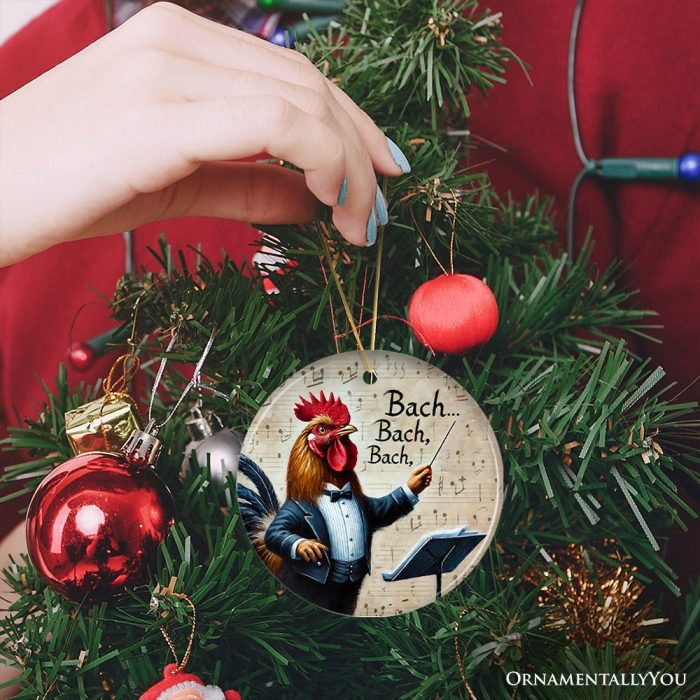ForProduct 05BachBachBachChickenConductorOrnament PlayfulMusicalChristmasDecor13DHumanMockup50