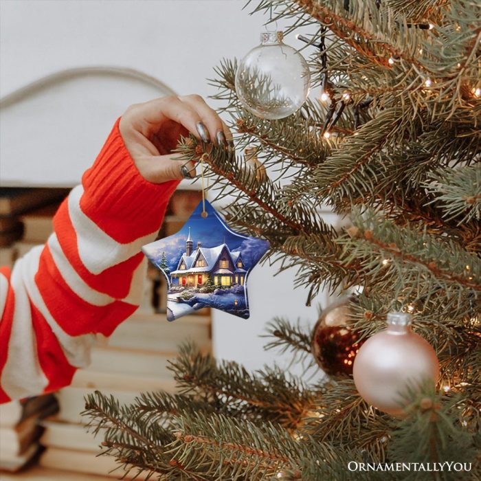 ForProduct 05GlowingWinterNightPaintingCeramicOrnament WarmandInvitingChristmasTreeDecor13DHumanMockup49