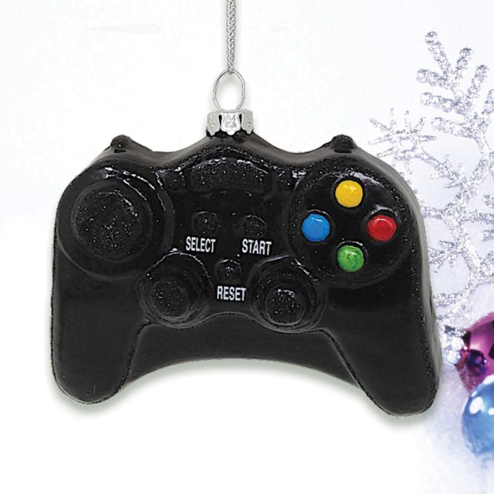 ForProductVideoGameControllerGlassChristmasOrnamentChristmasSnowOrnamentMockupcopy