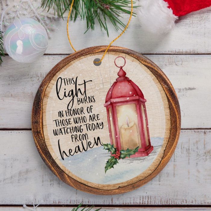 ForProductVintageLanternMemorialHeavenQuoteChristmasOrnament ThisLightBurnsinHonoFlatLay