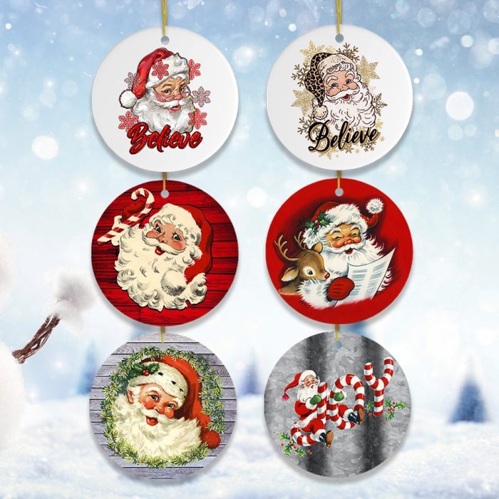 ForProductVintageSantaClausMegaChristmasOrnamentBundleSnowmanandChristmasTreeandSnowflakeBackgroundOrnamentMockupcopy