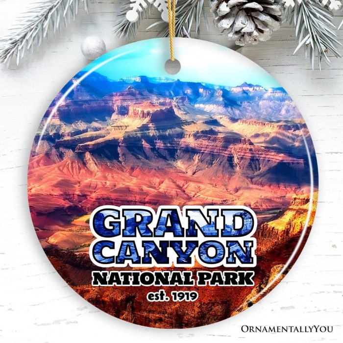 For Product 01 Grand Canyon National Park Scenic Ceramic Ornament Arizona Souvenir Christmas Decoration Mockup Group 05