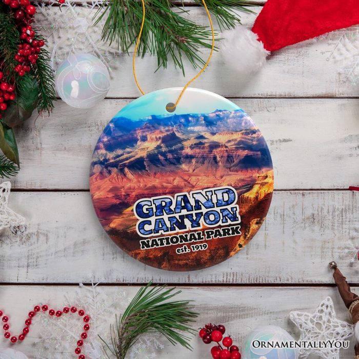 For Product 02 Grand Canyon National Park Scenic Ceramic Ornament Arizona Souvenir Christmas Decoration 3D Realistic Mockup 08